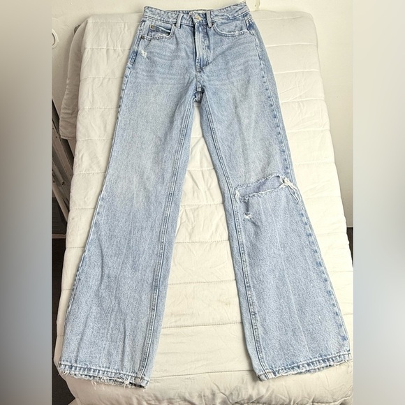 stradivarius Denim - Stradivarius Blue Flare & Wide Leg Jeans